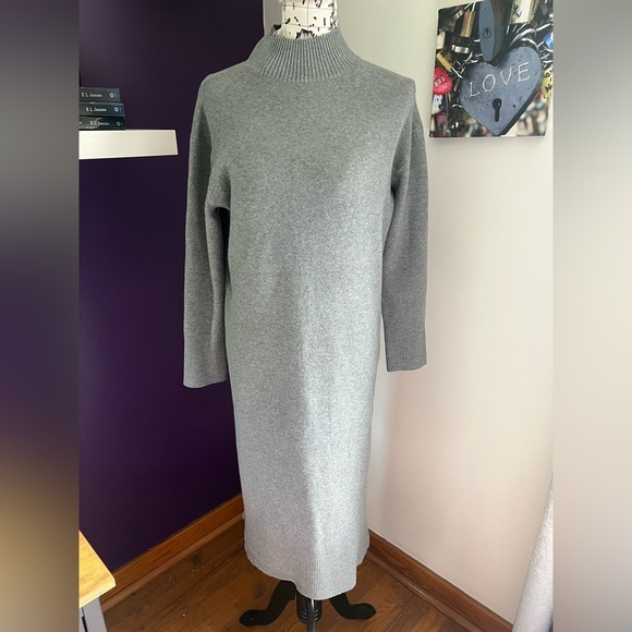 A new day Knit Long Sleeve Turtle Neck Dress NWT - Picture 1 of 9